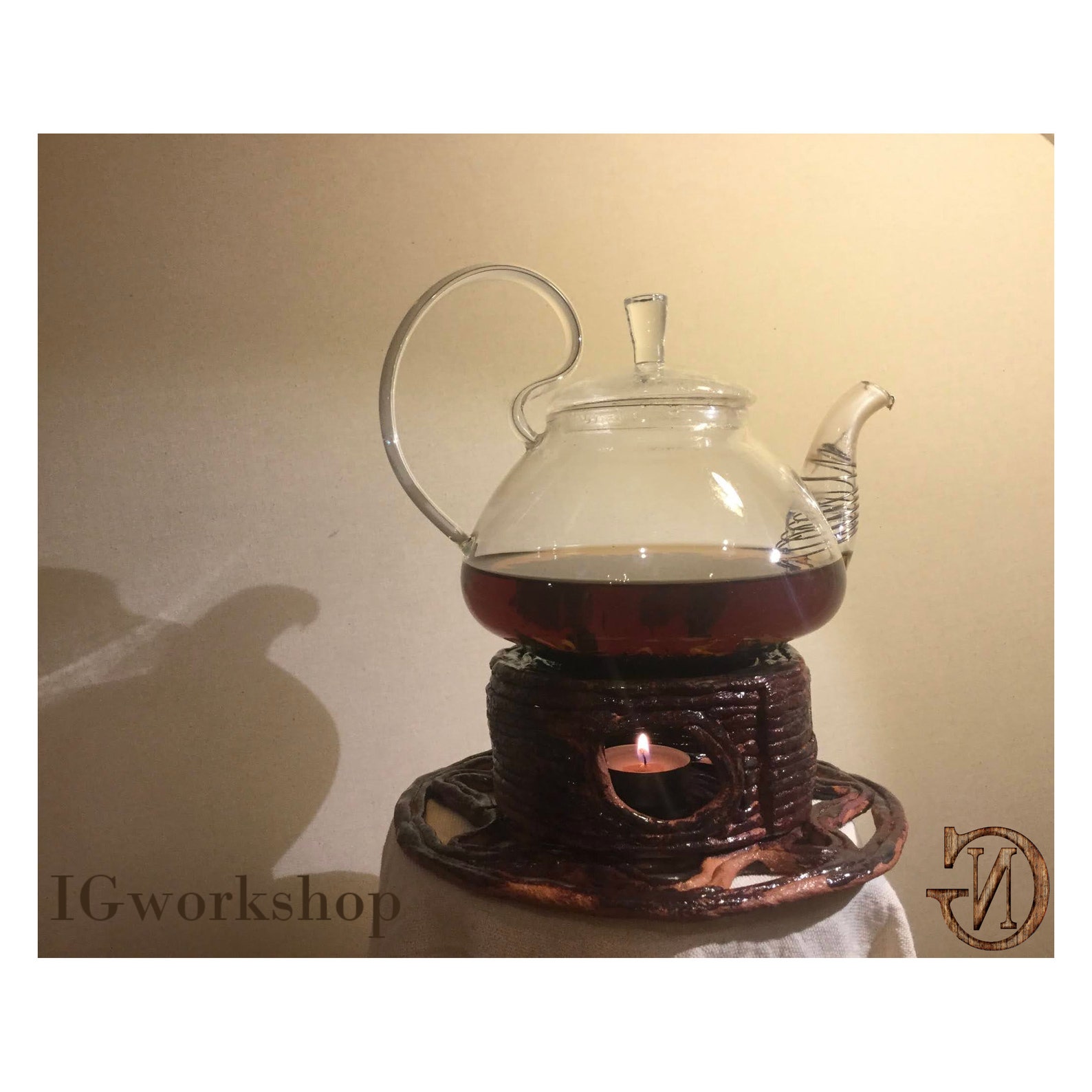 Ceramic teapot candle warmer Etsy