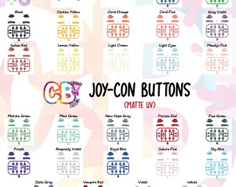 JOY-CONS Nintendo Switch Custom JoyCon Buttons Replacement Abxy Keys Matte Uv Buttons - DIY