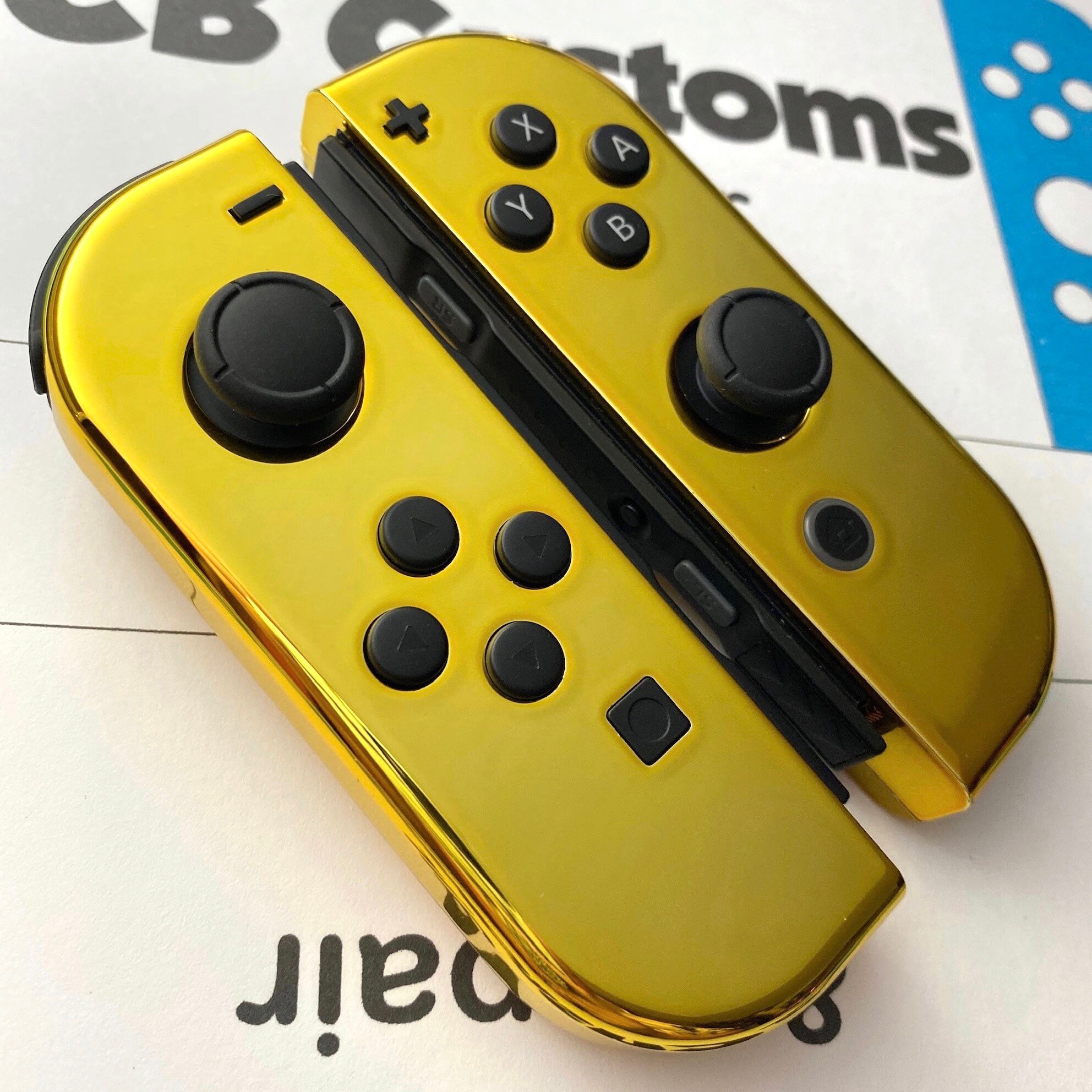 Custom Chrome Gold Nintendo Switch Joycons Etsy