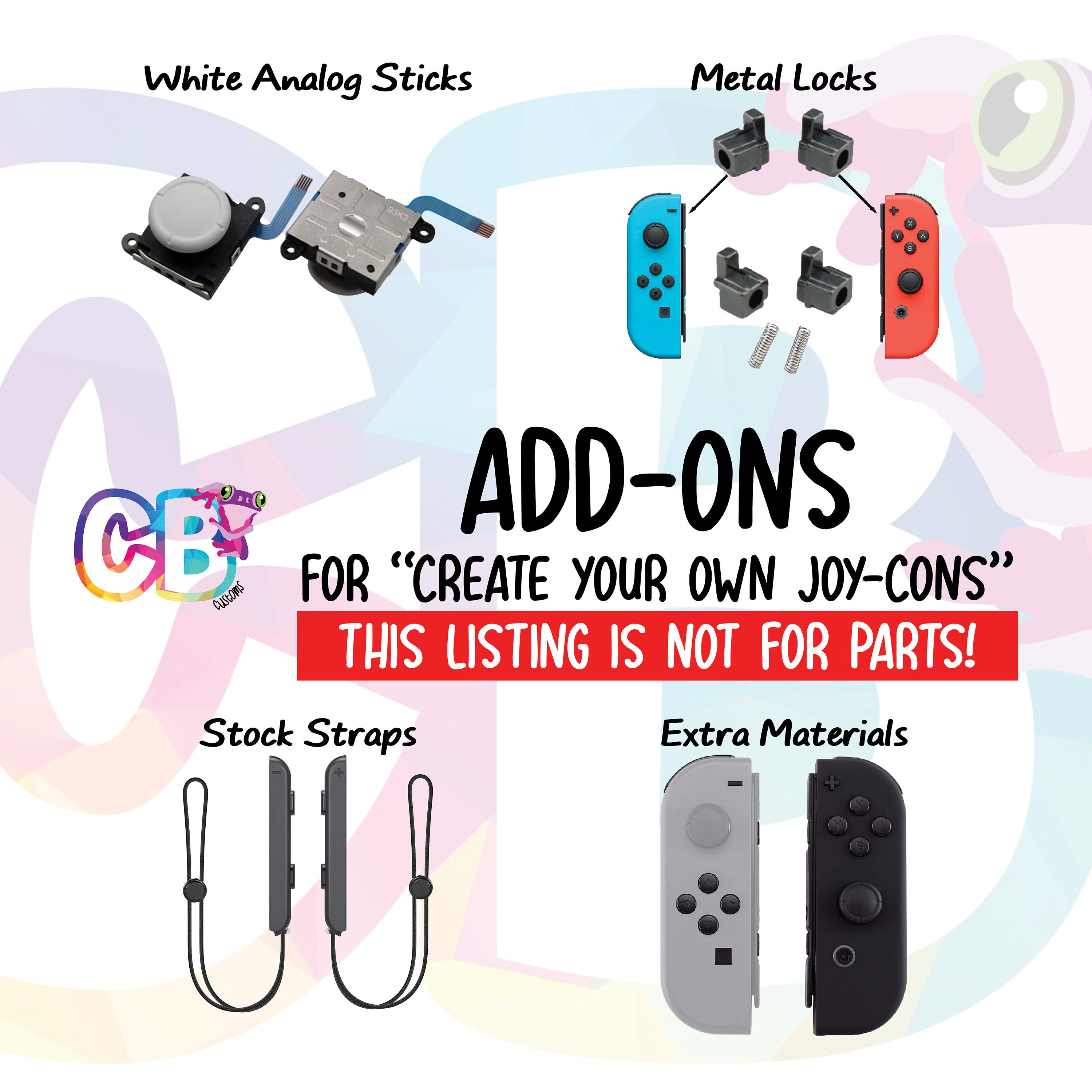 Add-ons for Create Your Own Joy-cons CYO 