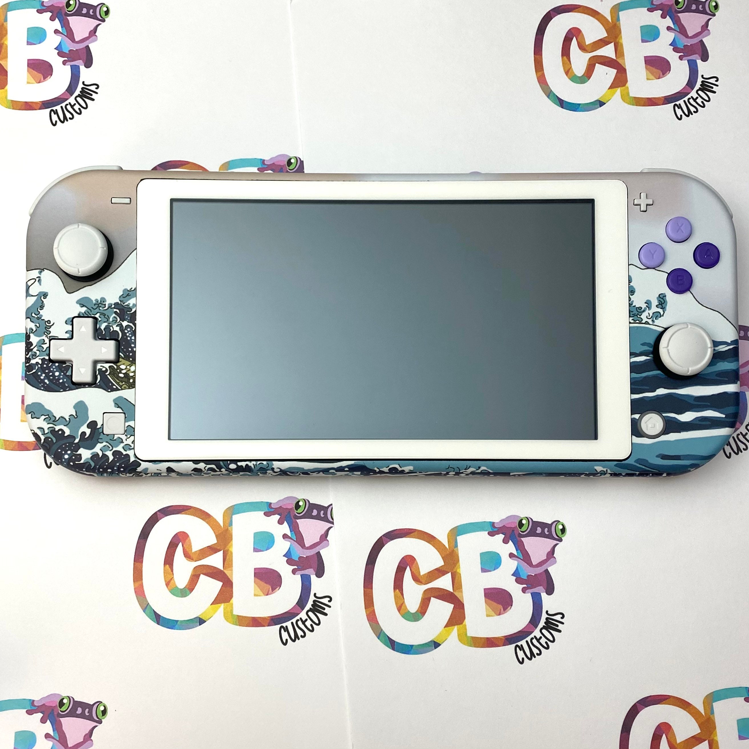 Custom Nintendo Switch Lite Console Great Wave & White SNES Etsy