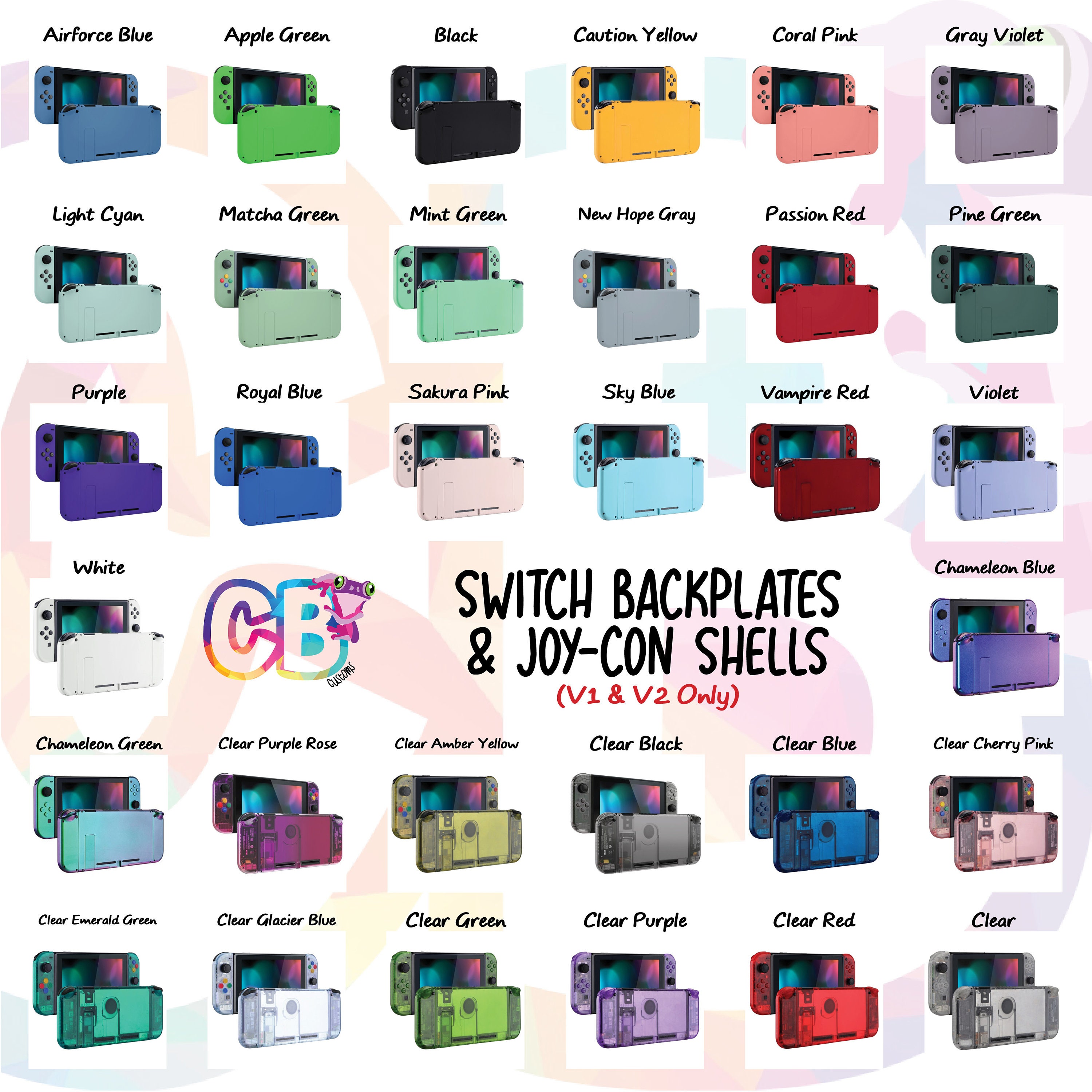 Nintendo Switch Backplate and Joycon Shell Full Shell Kit Etsy Australia