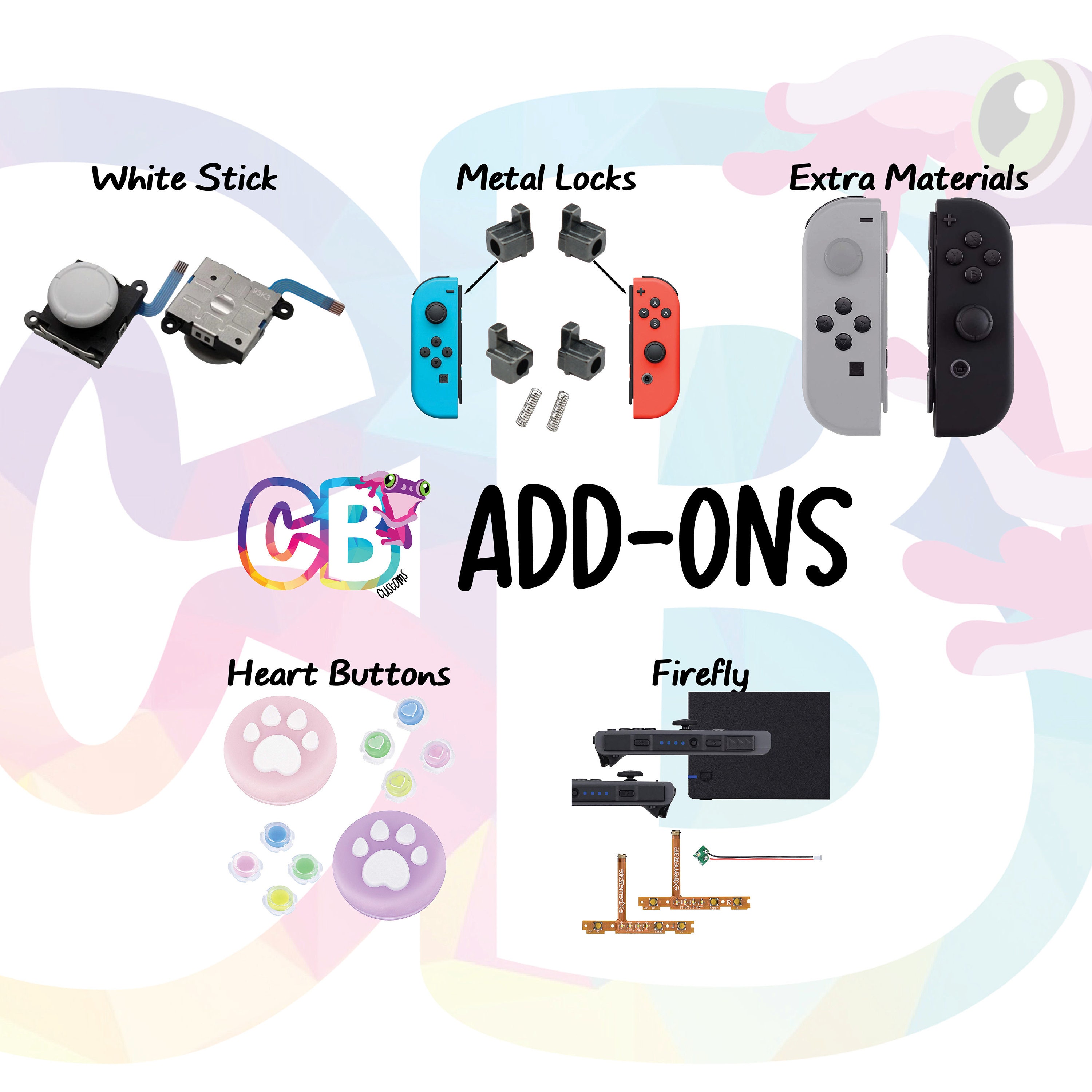 NEW Create Your Own Custom Joy-cons Design Your Own Controllers Build  Custom Nintendo Switch Joy Con Custom OLED Joycons CB Customs Cyo 