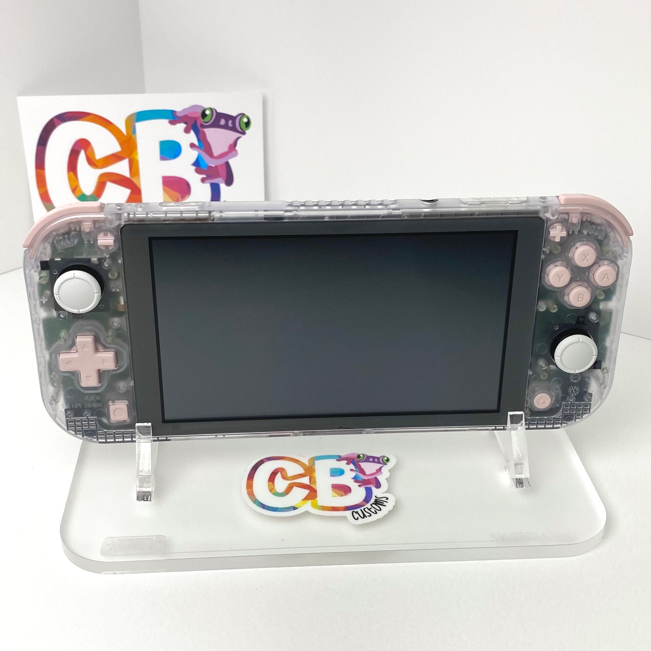 Custom Baby Pastel Blue and Pink Nintendo Switch Lite System Console 