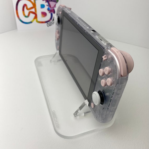 Custom Nintendo Switch Lite Console Clear & Sakura Pink 