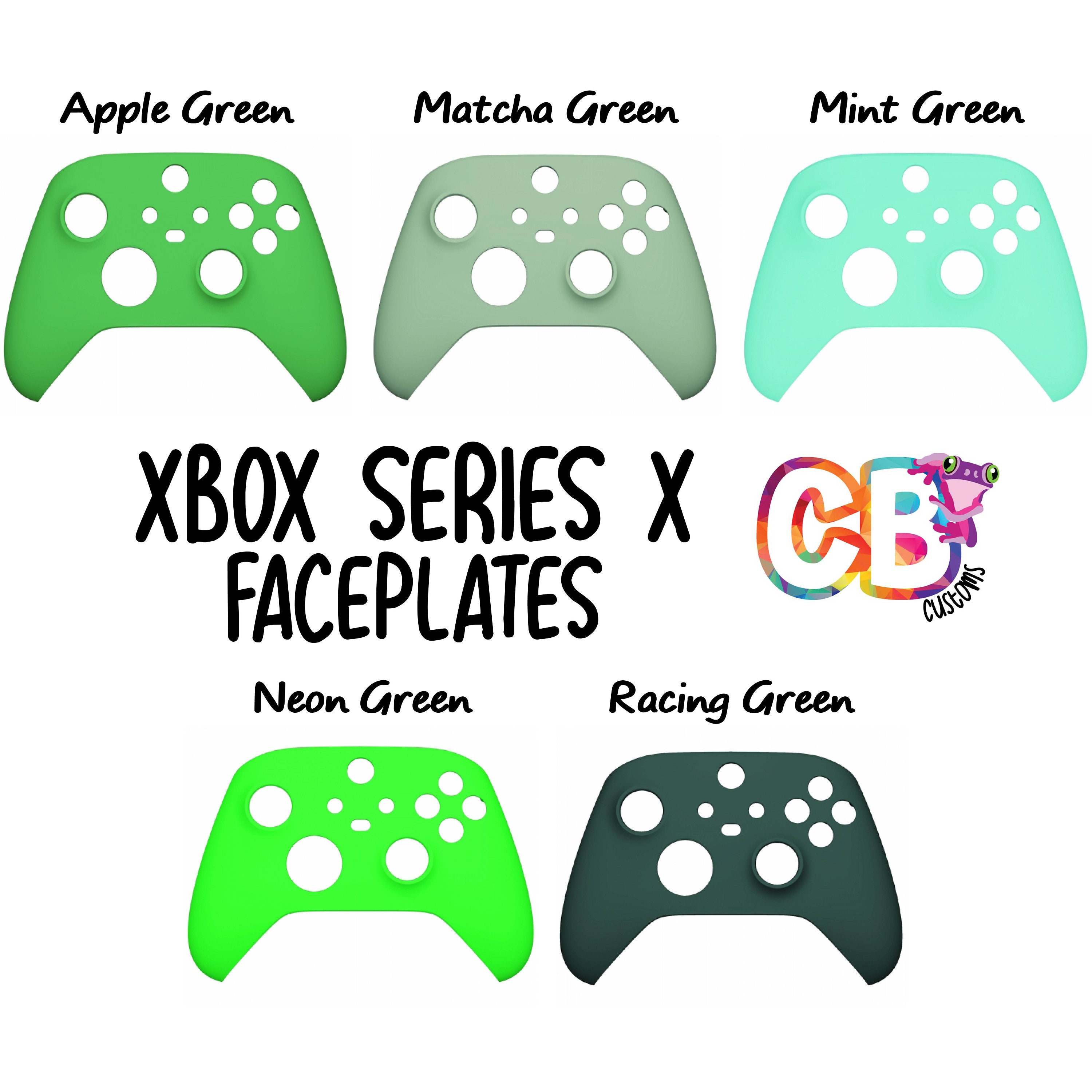 Xbox Series X S Controller Soft Touch Faceplate Green Front Etsy