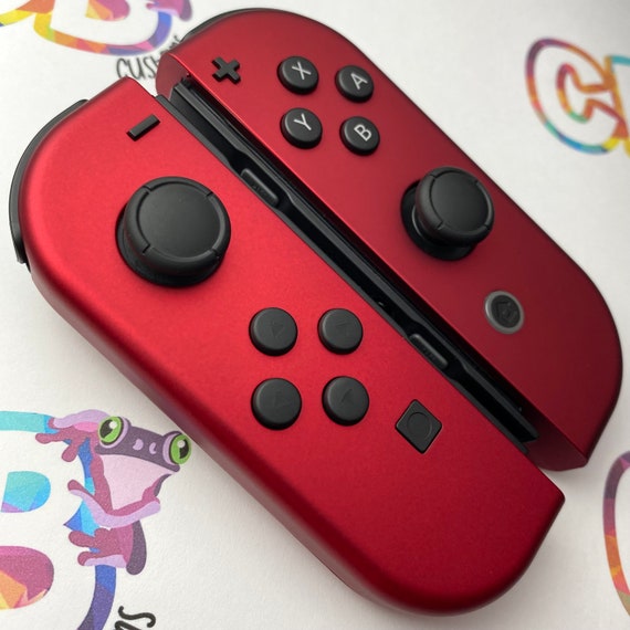 Nintendo Switch Custom Joy-Con Soft Touch White Joy Cons Controllers Red