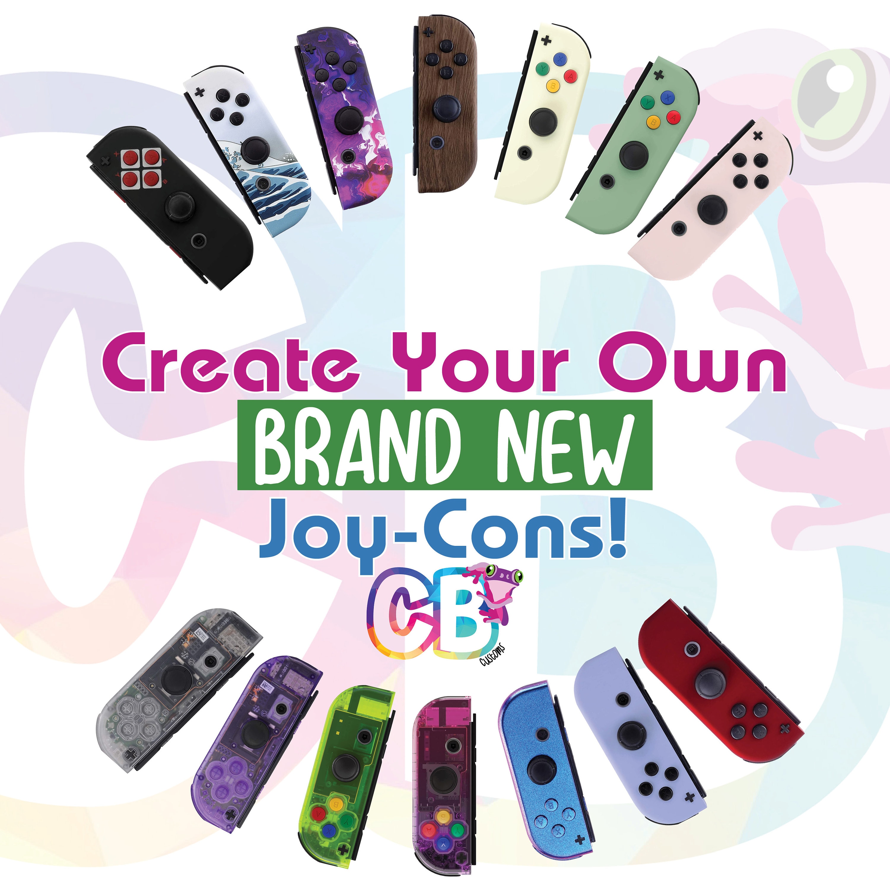 NEW Create Your Own Custom Joy-cons Design Your Own Controllers Build  Custom Nintendo Switch Joy Con Custom OLED Joycons CB Customs Cyo 