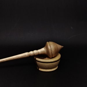Support Spindle Set: Walnut (20 cm / 7.87 inches, 20 grams / 0.71 ounces) with Walnut Support Bowl