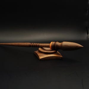 Support Spindle Set: Artisan Walnut (26 cm / 10.24 in, 25 g / 0.88 oz) with Walnut Support Bowl