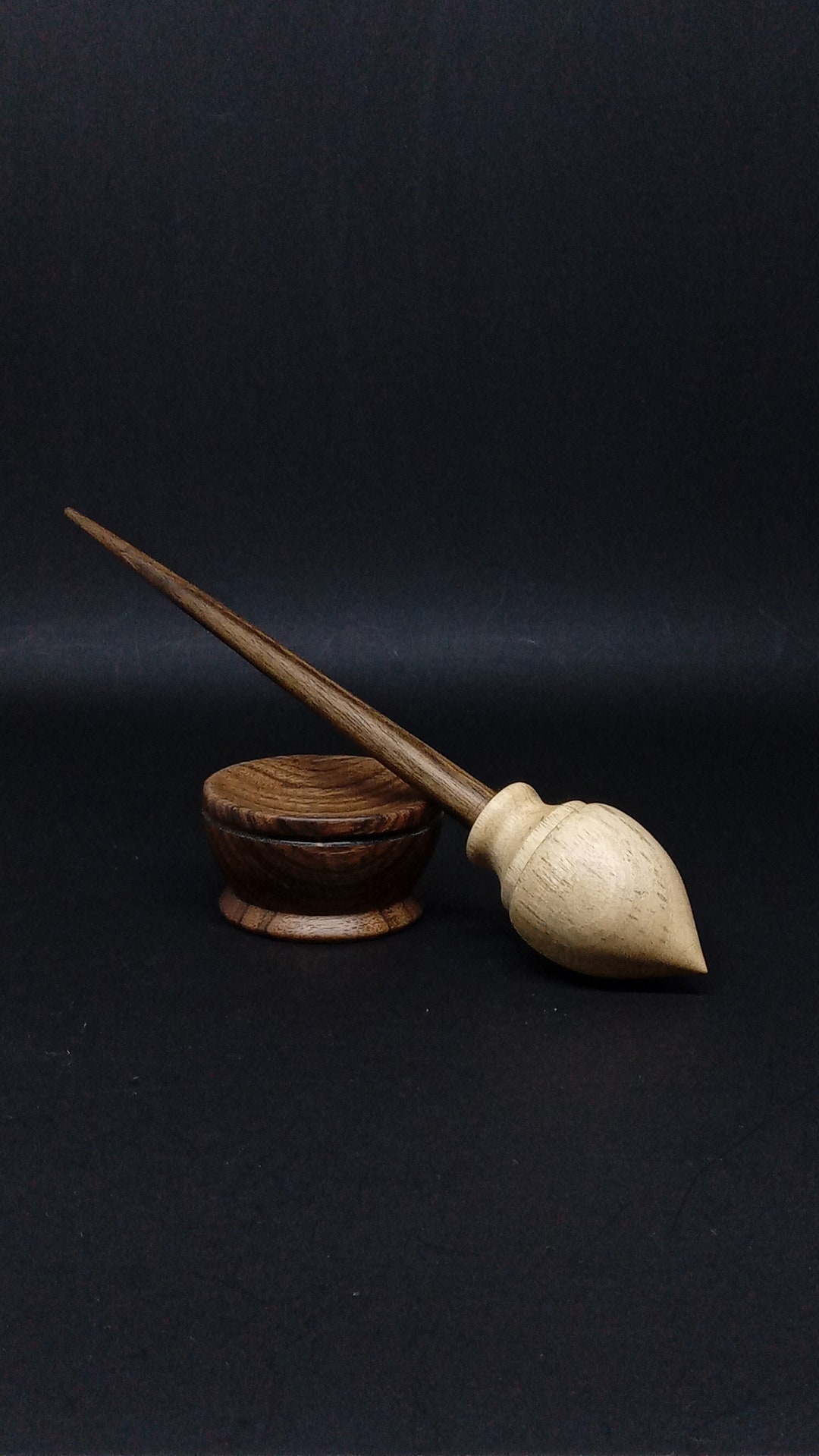 Support Spindle Made Using Apple Wood and Walnut, Spindle Set Walnut