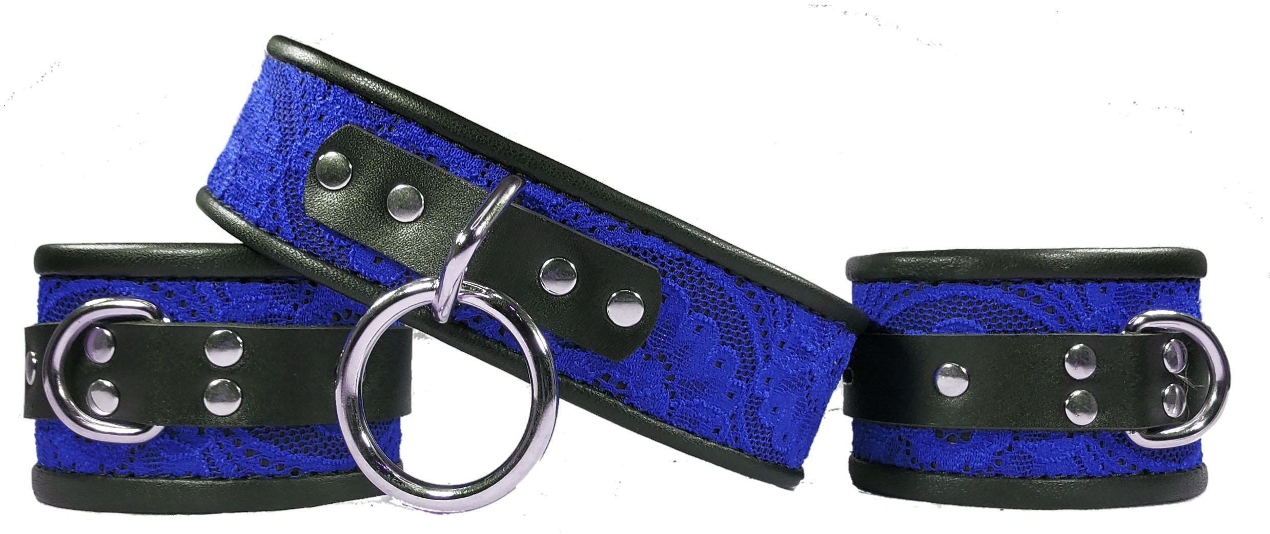 Restraint Set Wrists Ankles Collar Blindfold BDSM Leather & | Etsy