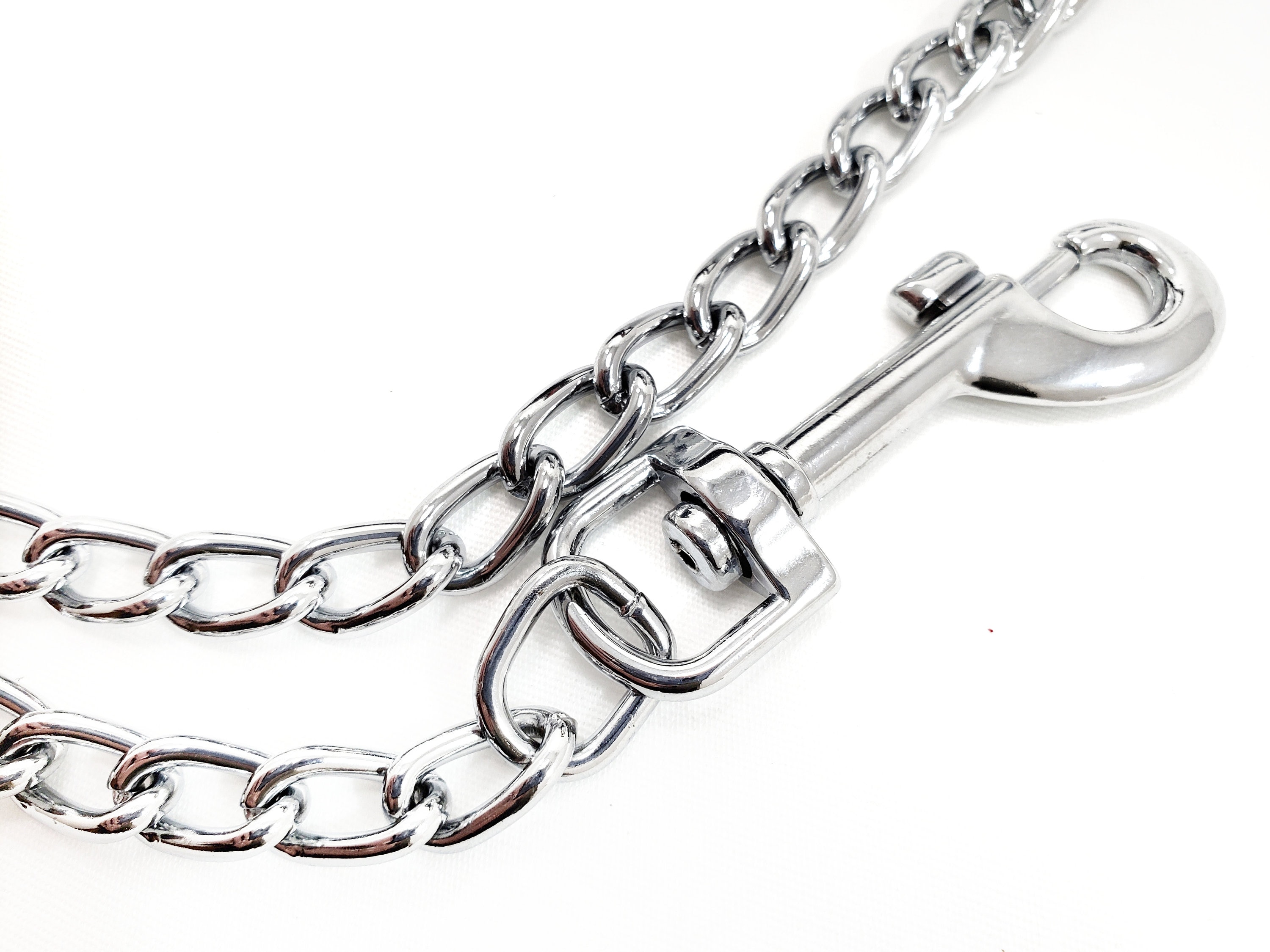 Leather & Chain Leash / Lead BDSM Pet Restraint in Pink Etsy UK