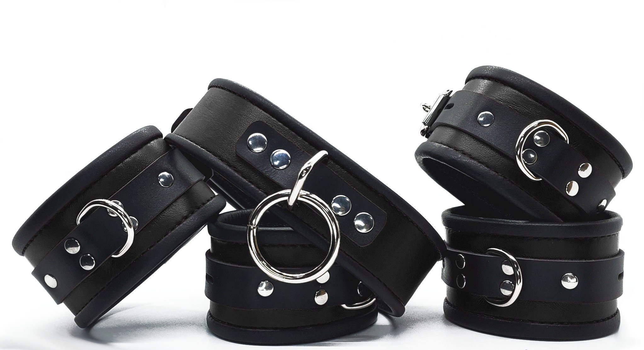 Submissive Collar & Cuff Set Lockable BDSM Leather Bondage - Etsy