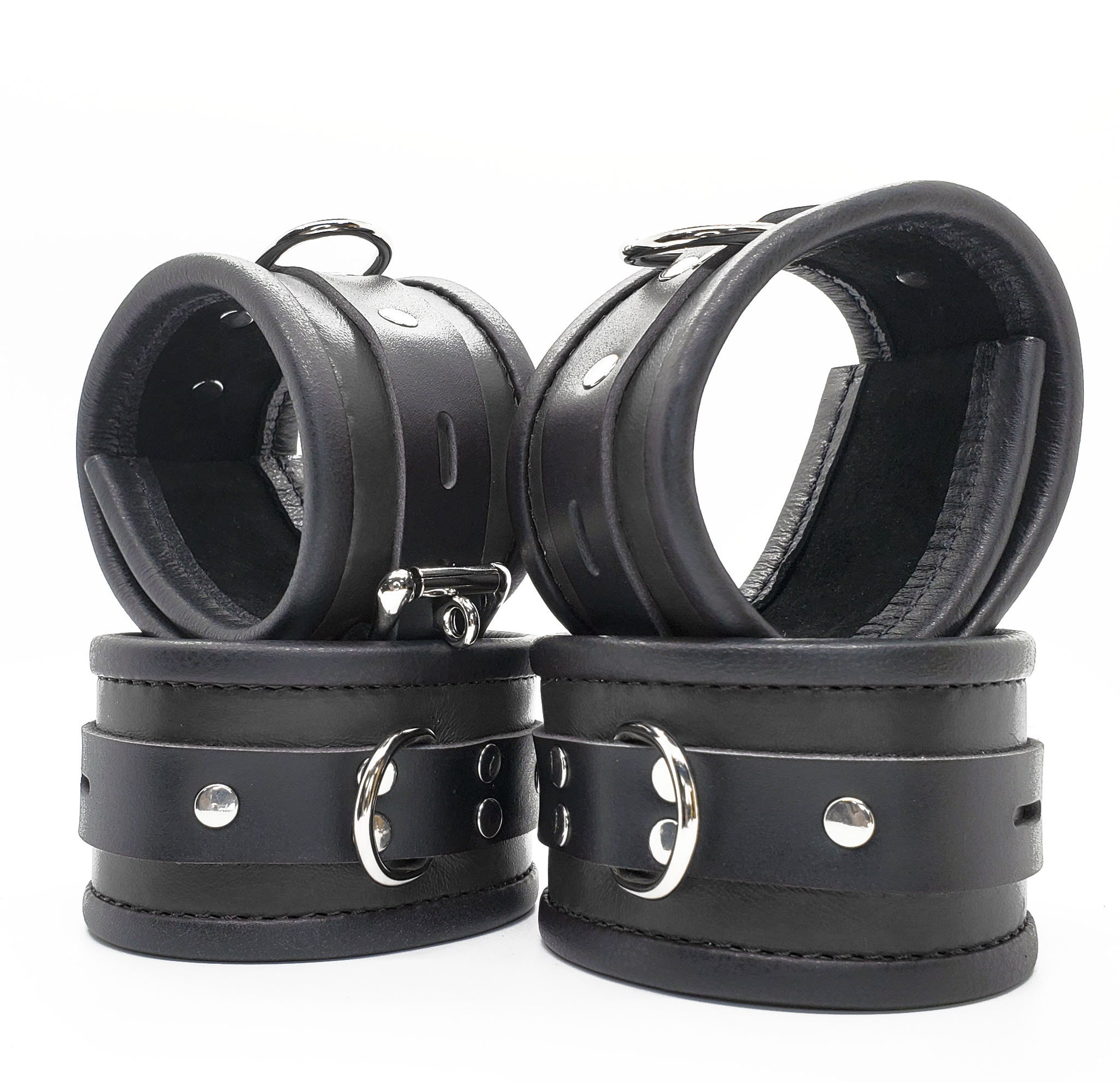 Submissive Collar & Cuff Set Lockable BDSM Leather Bondage - Etsy