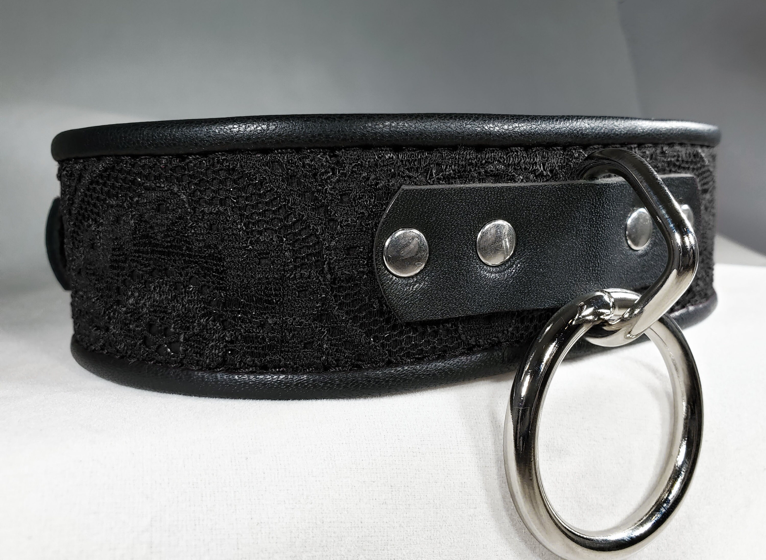 Submissive Collar & Cuff Set Lockable BDSM Leather Bondage Restraints ...
