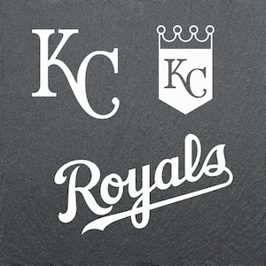 Kansas City Royals Decals.  ASSORTED Color, Size & Style Options! High Quality Vinyl!