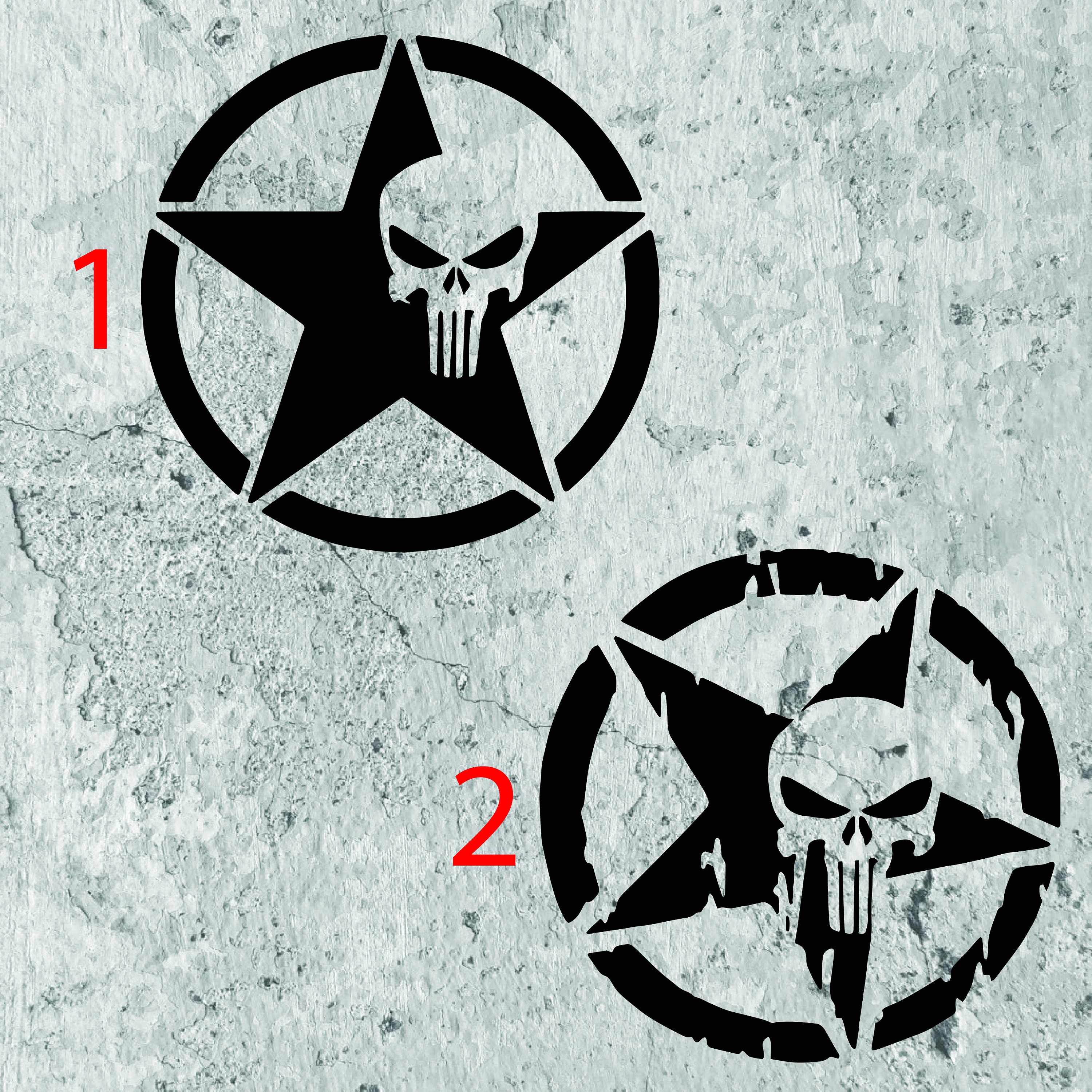MIGNATIS - Army Soldier Skull Punisher Sticker Sticker Paste Mural