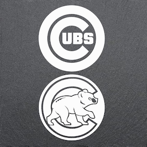 Chicago Cubs Decals.  ASSORTED Color, Size & Style Options! High Quality Vinyl!