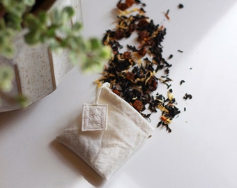 Bulk Reusable Organic Unbleached Cotton Tea Bags