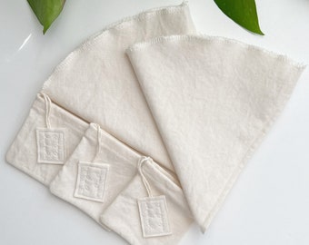 Tea Bag & Coffee Filter Reusable Bundle | Organic Cotton