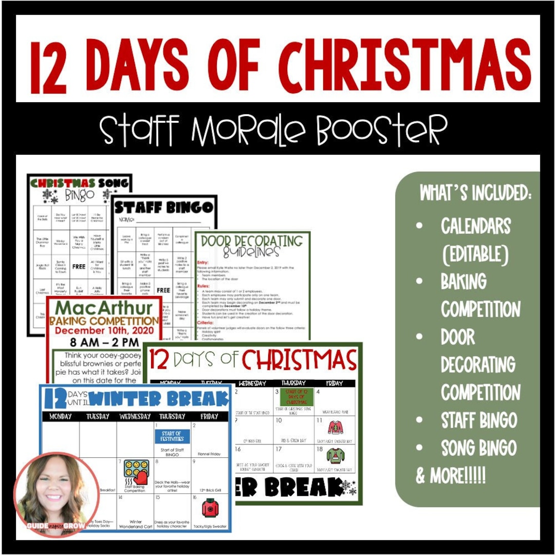 12 days of christmas staff morale booster