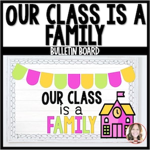 Our Class Is a Family Bulletin Board - Zurück in der Schule Klassenzimmer Dekor - Bearbeitbare Namensschilder