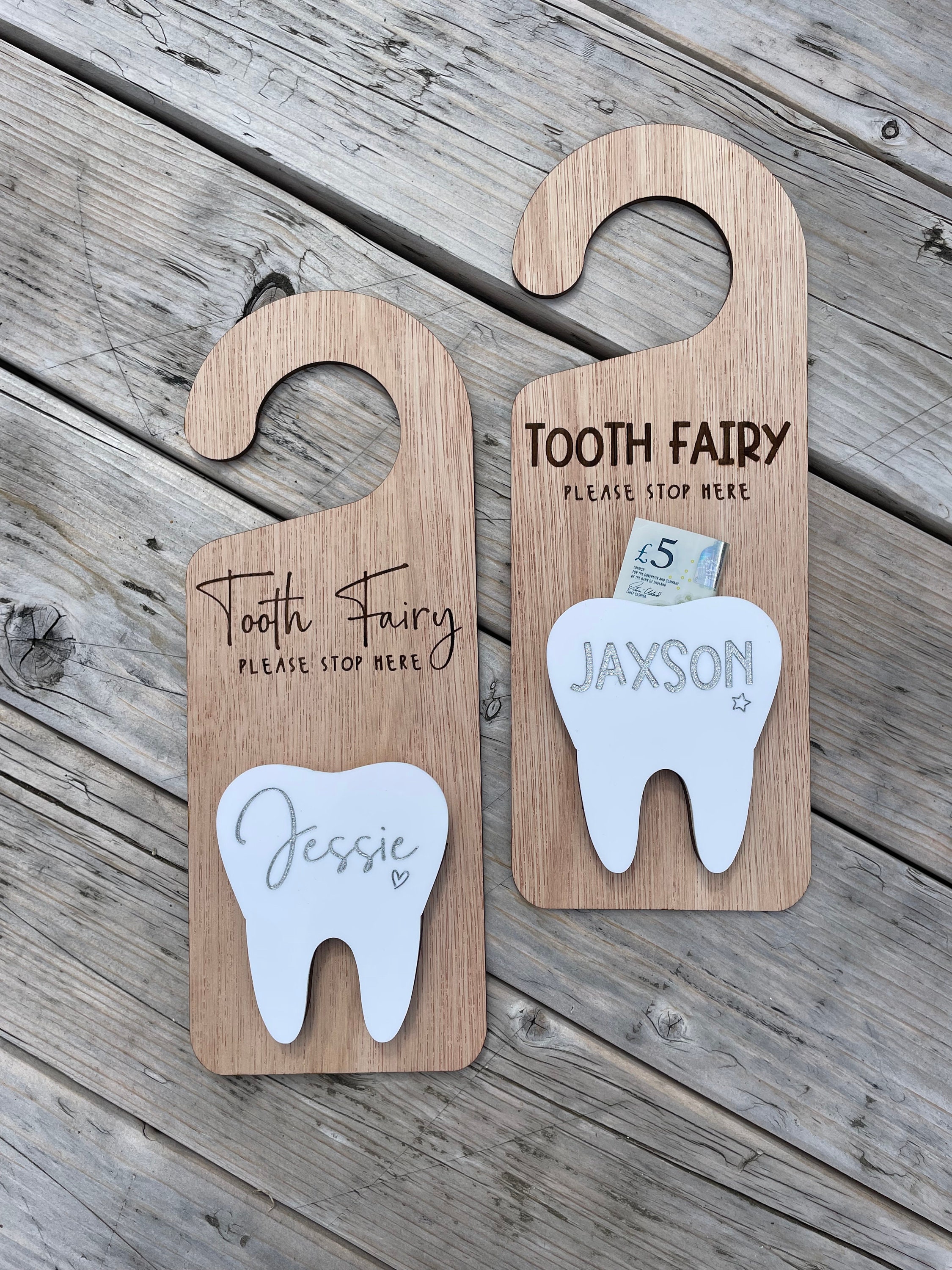 Tooth Fairy Wooden Door Hanger Tooth Fairy Money Holder - Etsy