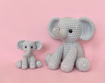 PATTERN- Ellie and Eden the Elephants crochet pattern PDF