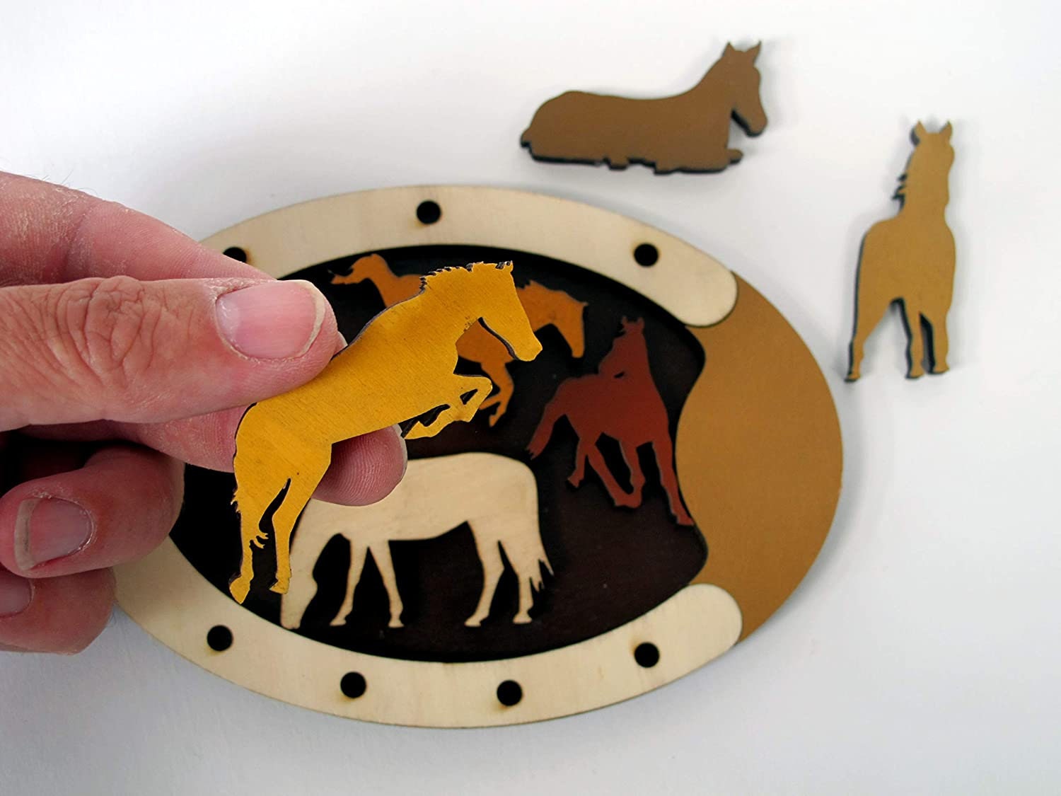 Horse Gift Horse Wooden Puzzle Horse Game. Puzzle Frame and - Etsy