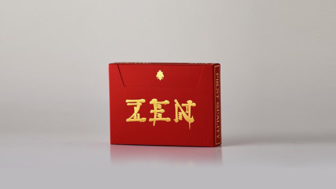 Royal Zen Red and Gold Playing Cards. Royal Zen Luxury Playing Cards