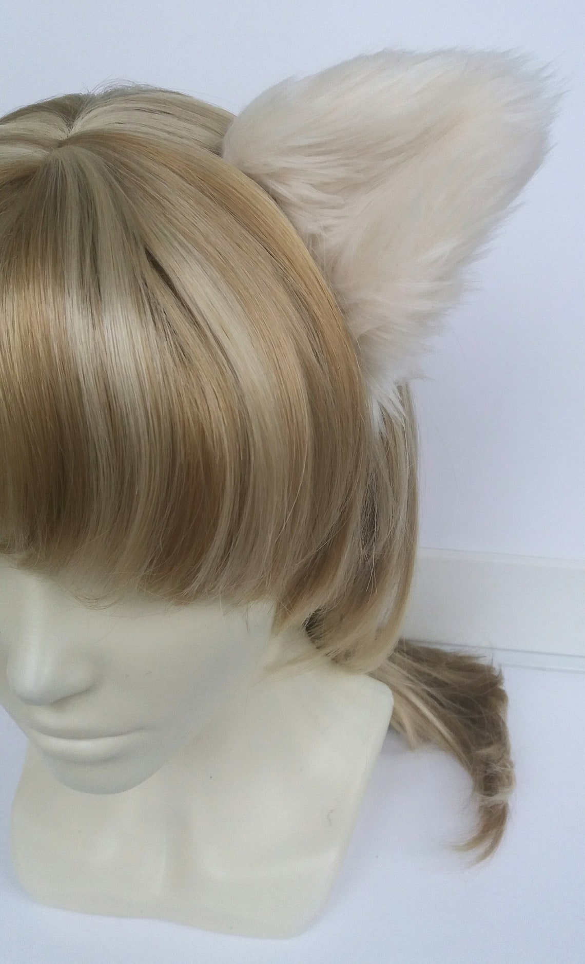 Realistic Beige Faux Fur Ears for Cosplay Fake Fur Animal Ears Etsy