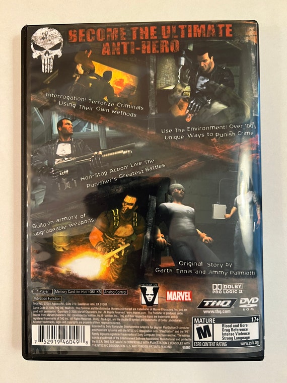 The Punisher Playstation 2 Replacement Case No Game 