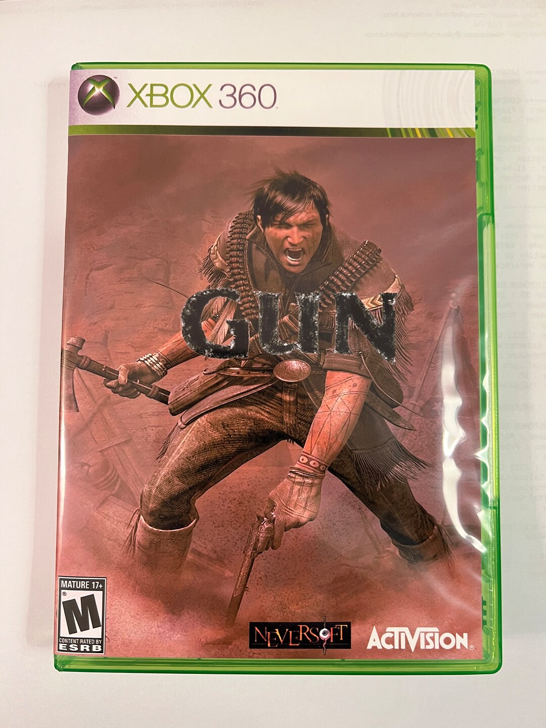 Gun Xbox 360 Replacement Case No Game Etsy