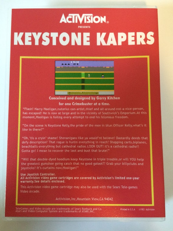 Keystone Kapers Atari 2600 Replacement Case No Game 