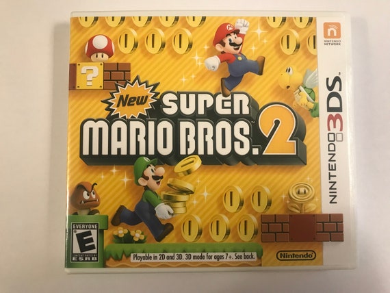 Mario Etsy Nintendo 3DS Bros 2 Replacement Case Super Game New No -