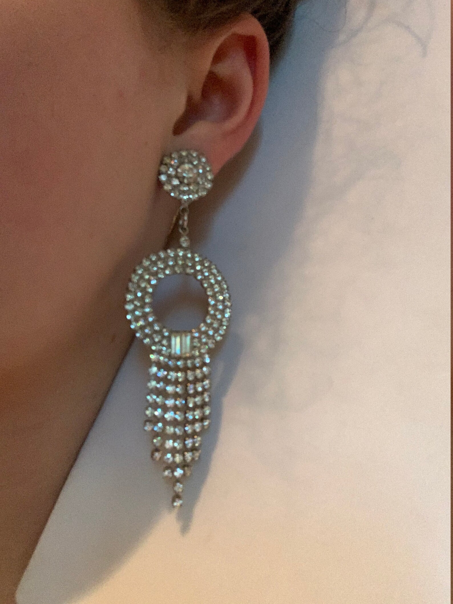 Faux Diamond Costume Earrings Etsy