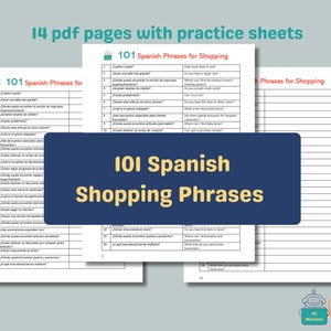 Learn Spanish | 101 Shopping Phrases | Spanish Teaching Material | Study Material for Beginner