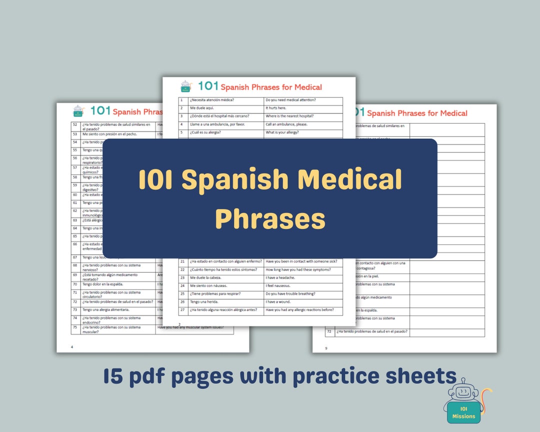 Spanish Medical Phrases Common Phrases and Vocabulary for Nurses and