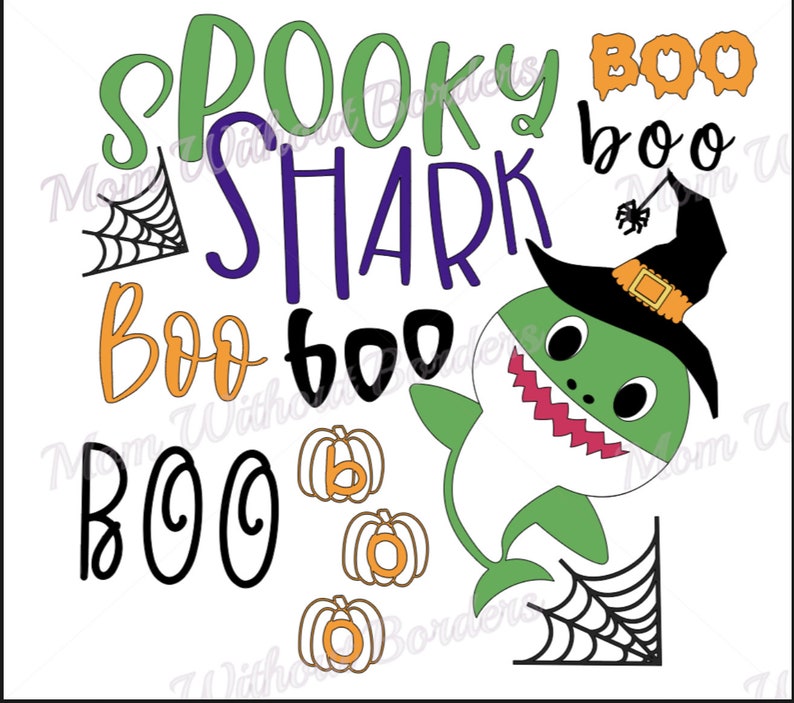 Download Spooky Shark Halloween Shirt Toddler Tee Fall Kids Baby | Etsy