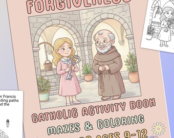 Forgiveness Activity Book for Kids 9-12 – Mazes, Coloring, Faith Kids Catholic Printable PDF