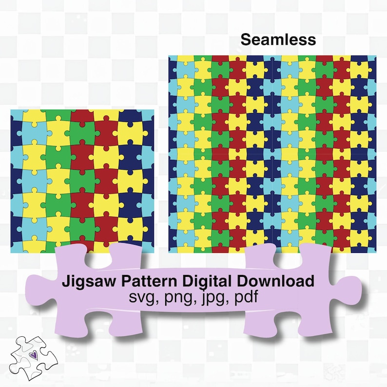 Colorful Jigsaw Puzzle Pieces Seamless Pattern – Clipart Background ...