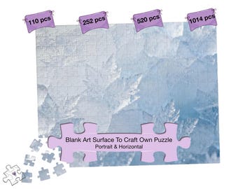 Blank DIY Jigsaw Puzzle, Frosted Ice Surface, Custom Art Craft