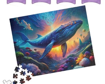 Whale Jigsaw Puzzle: Vibrant Ocean Art for Adults