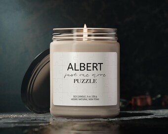 Self Gifting Custom Name Just One More Puzzle 9oz Scented Soy Candle