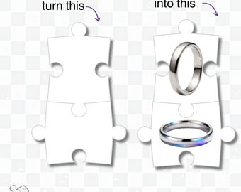 2 Piece Jigsaw Puzzle SVG & PNG, White and Transparent Puzzle Clipart