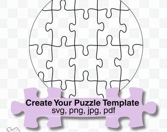 Make Your Own Puzzle Circle Template PNG SVG PDF Jpg