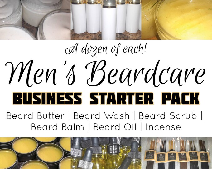 Men's Beard Business Starter Pack | Private Label Beard Product Variety Pack | Bulk Beard Products | Beardcare Products | Start Beardcare