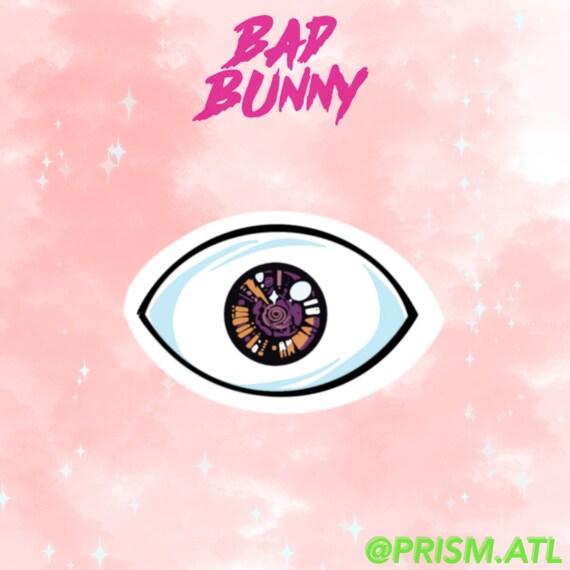 X100pre Bad Bunny Eye Spotify Song Sticker Etsy M xico