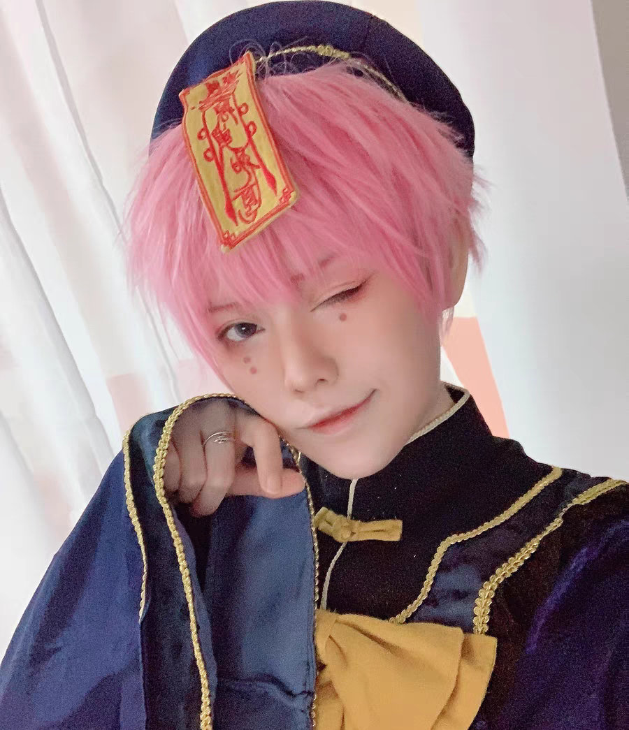 pink male wig